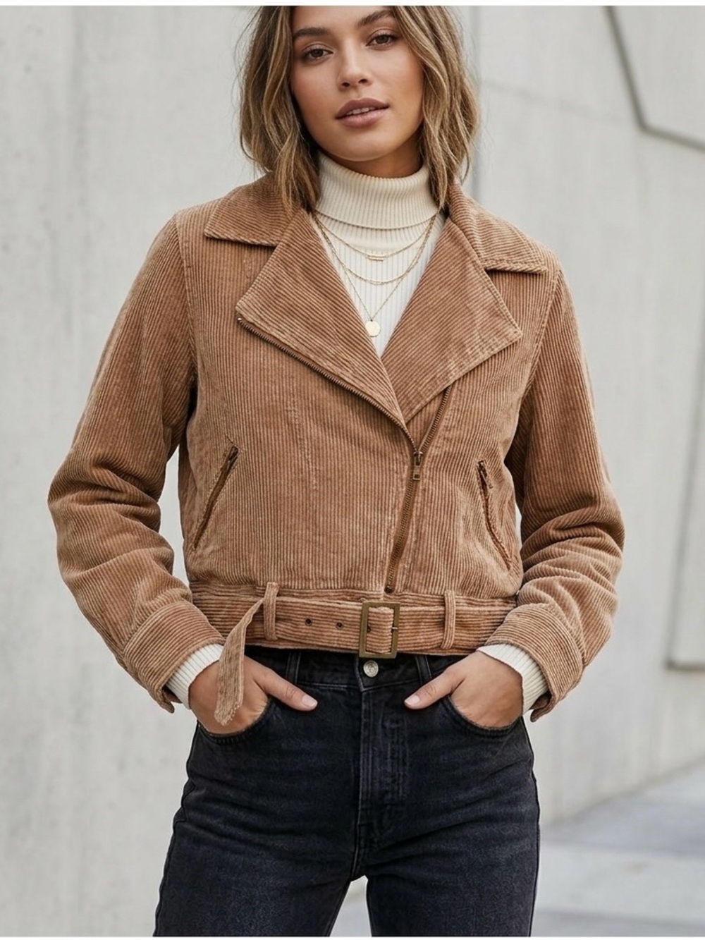 POL Clothing Corduroy Moto Jacket | NIB Size Medium - Picture 1 of 11